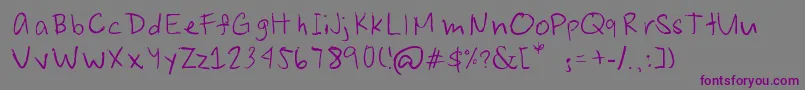 JoshuaSenapeloTheFont Font – Purple Fonts on Gray Background
