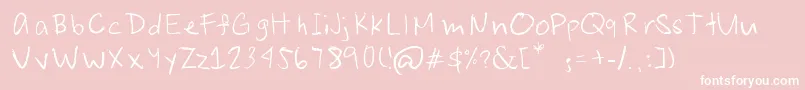JoshuaSenapeloTheFont Font – White Fonts on Pink Background