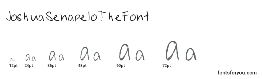 Размеры шрифта JoshuaSenapeloTheFont