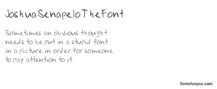 Review of the JoshuaSenapeloTheFont Font