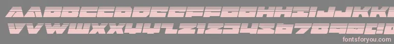 フォントBadaxehalfital – 灰色の背景にピンクのフォント