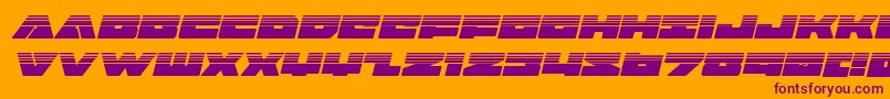 フォントBadaxehalfital – オレンジの背景に紫のフォント