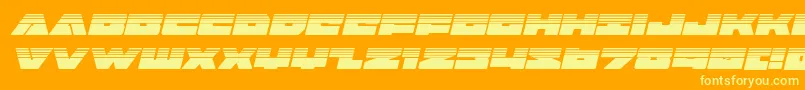Badaxehalfital Font – Yellow Fonts on Orange Background