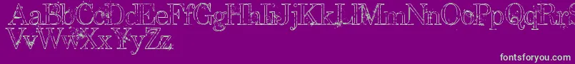 UniversityHigh Font – Green Fonts on Purple Background