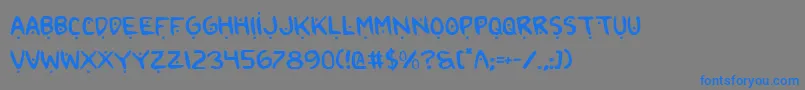 2toon2 Font – Blue Fonts on Gray Background