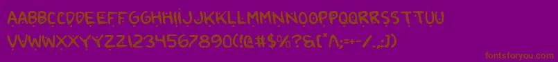 Шрифт 2toon2 – коричневые шрифты на фиолетовом фоне