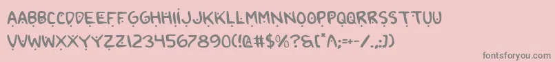 2toon2 Font – Gray Fonts on Pink Background