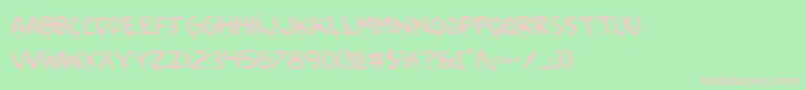 2toon2-fontti – vaaleanpunaiset fontit vihreällä taustalla