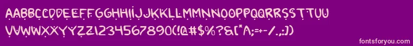 2toon2 Font – Pink Fonts on Purple Background
