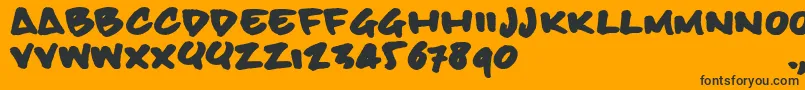 Bbhandtrial Font – Black Fonts on Orange Background