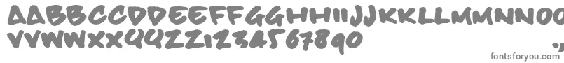 フォントBbhandtrial – 白い背景に灰色の文字