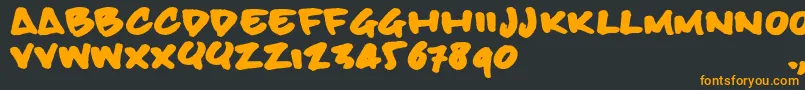 Bbhandtrial Font – Orange Fonts on Black Background