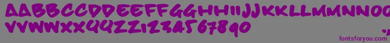 Bbhandtrial Font – Purple Fonts on Gray Background