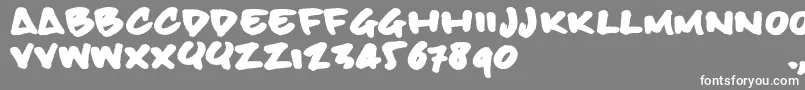 フォントBbhandtrial – 灰色の背景に白い文字