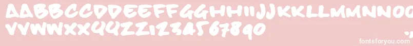 Bbhandtrial Font – White Fonts on Pink Background