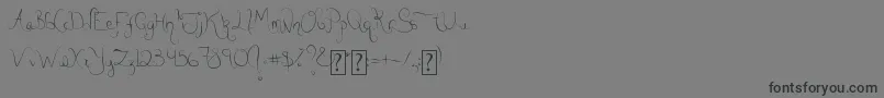 LikeGiselle-Schriftart – Schwarze Schriften auf grauem Hintergrund