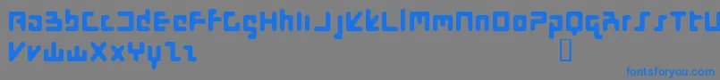 Weitere Informationen zur FlotsamStiffUpper-Schriftart FlotsamStiffUpper-Schriftart – Blaue Schriften auf grauem Hintergrund