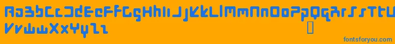 FlotsamStiffUpper Font – Blue Fonts on Orange Background