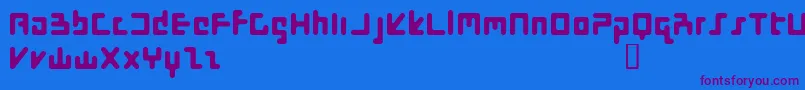 FlotsamStiffUpper Font – Purple Fonts on Blue Background