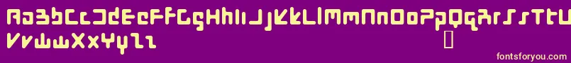 FlotsamStiffUpper Font – Yellow Fonts on Purple Background