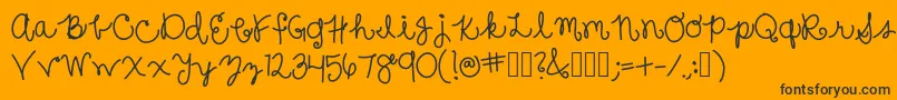 Шрифт Surethang – чёрные шрифты на оранжевом фоне