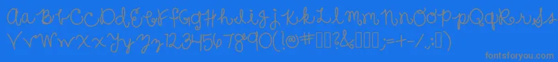 Шрифт Surethang – серые шрифты на синем фоне