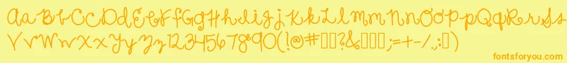 Surethang Font – Orange Fonts on Yellow Background