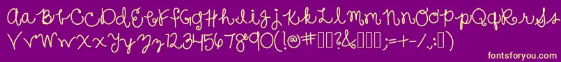 Surethang Font – Yellow Fonts on Purple Background