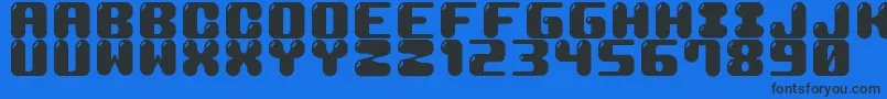 M19CoconutMilk Font – Black Fonts on Blue Background