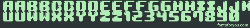 M19CoconutMilk Font – Green Fonts on Black Background