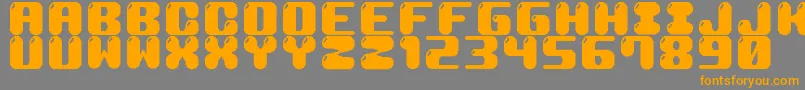 M19CoconutMilk Font – Orange Fonts on Gray Background