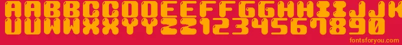 M19CoconutMilk Font – Orange Fonts on Red Background