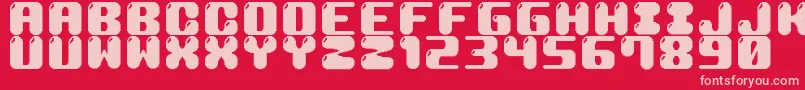 M19CoconutMilk Font – Pink Fonts on Red Background