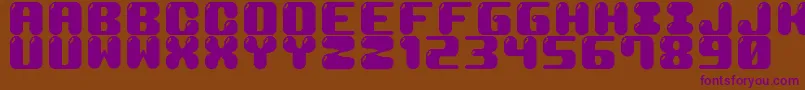 M19CoconutMilk Font – Purple Fonts on Brown Background