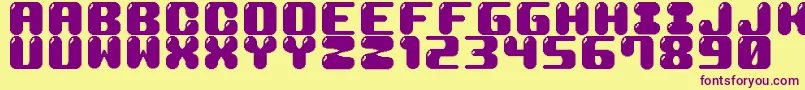 M19CoconutMilk Font – Purple Fonts on Yellow Background