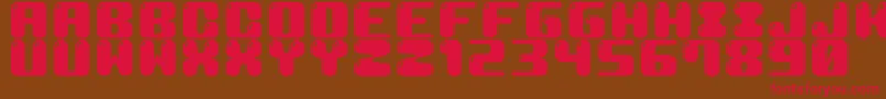 M19CoconutMilk Font – Red Fonts on Brown Background