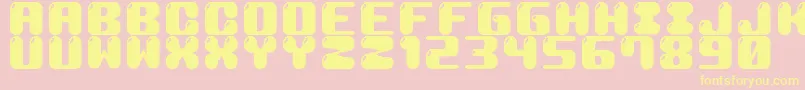 M19CoconutMilk Font – Yellow Fonts on Pink Background