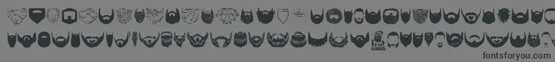 Beard-Schriftart – Schwarze Schriften auf grauem Hintergrund