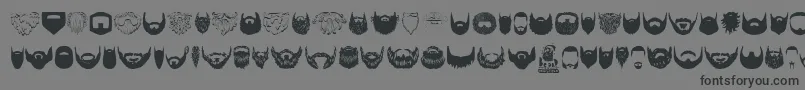 フォントBeard – 黒い文字の灰色の背景