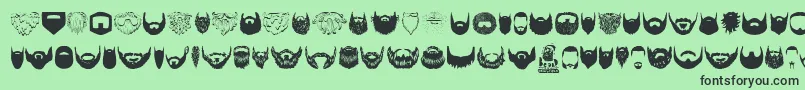 Beard Font – Black Fonts on Green Background