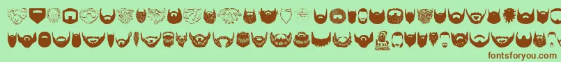 Beard Font – Brown Fonts on Green Background