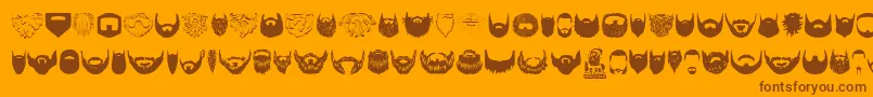 Beard Font – Brown Fonts on Orange Background