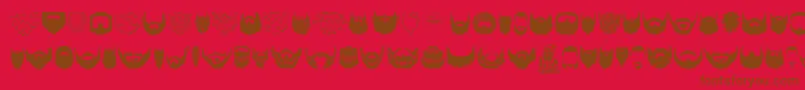 Beard Font – Brown Fonts on Red Background