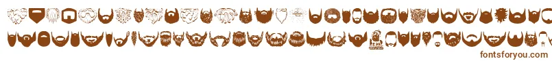 Beard-Schriftart – Braune Schriften auf weißem Hintergrund