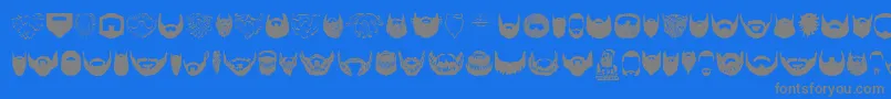 Beard Font – Gray Fonts on Blue Background