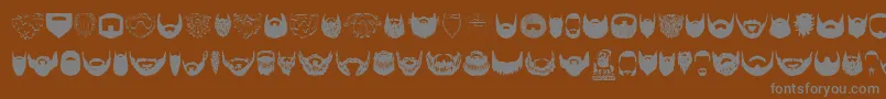 フォントBeard – 茶色の背景に灰色の文字