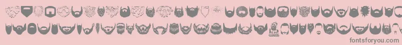 Beard Font – Gray Fonts on Pink Background
