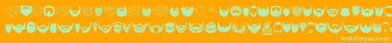 Шрифт Beard – зелёные шрифты на оранжевом фоне