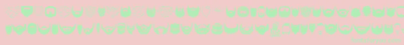 Beard-fontti – vihreät fontit vaaleanpunaisella taustalla