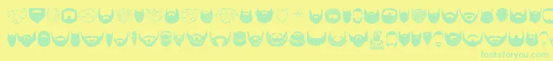 Beard-fontti – vihreät fontit keltaisella taustalla